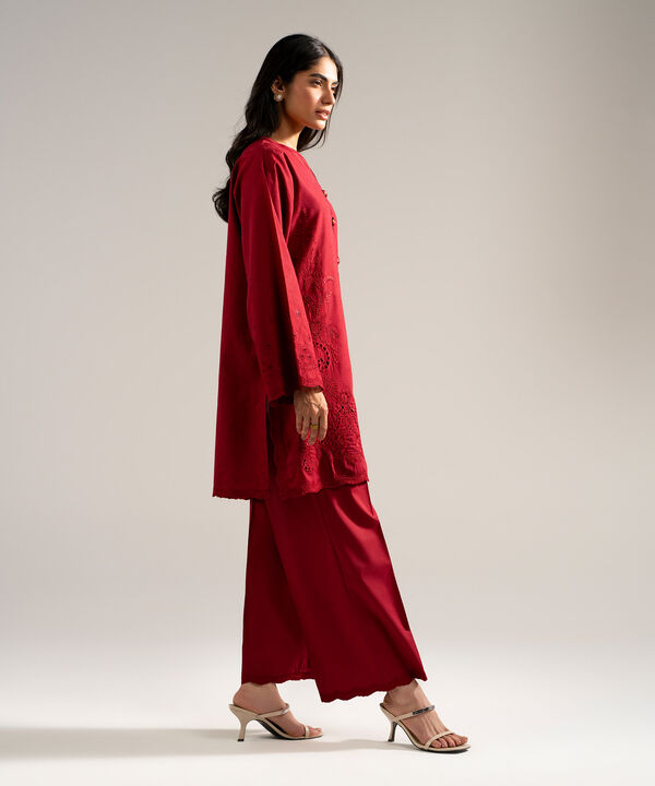 2 Piece - Embroidered Jacquard Suit