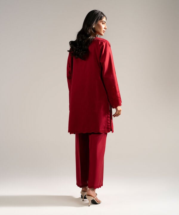 2 Piece - Embroidered Jacquard Suit