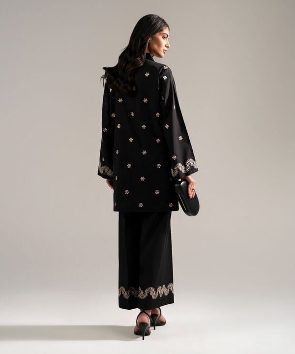2 Piece - Embroidered Jacquard Suit