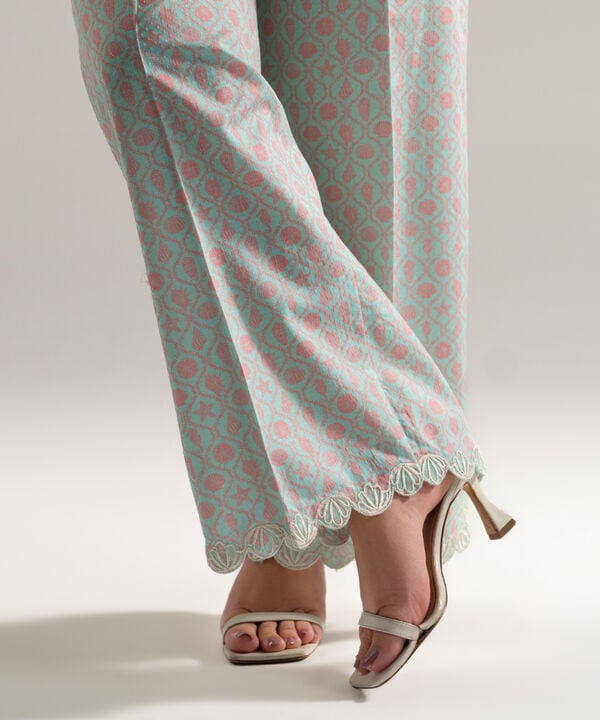 Embroidered Dobby Culottes