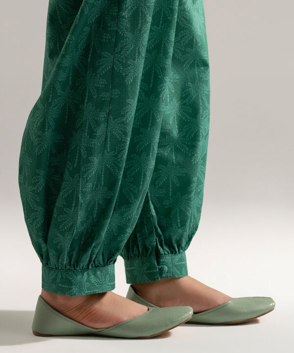 Printed Dobby Balloon Pants