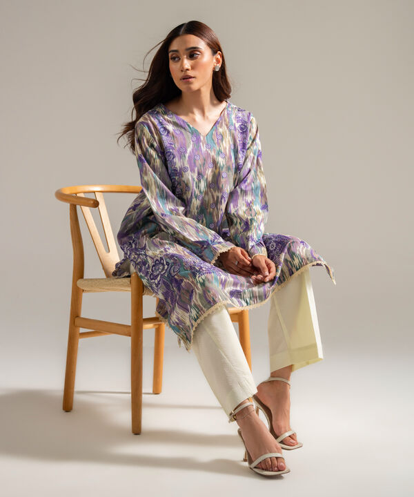 2 Piece - Embroidered Dobby Suit