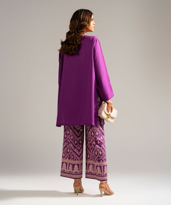 2 Piece - Embroidered Dobby Suit