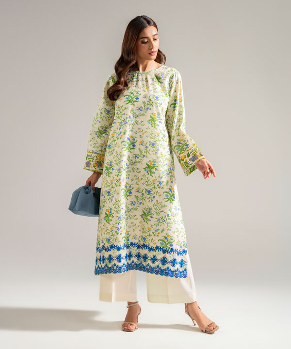 2 Piece - Embroidered Dobby Suit