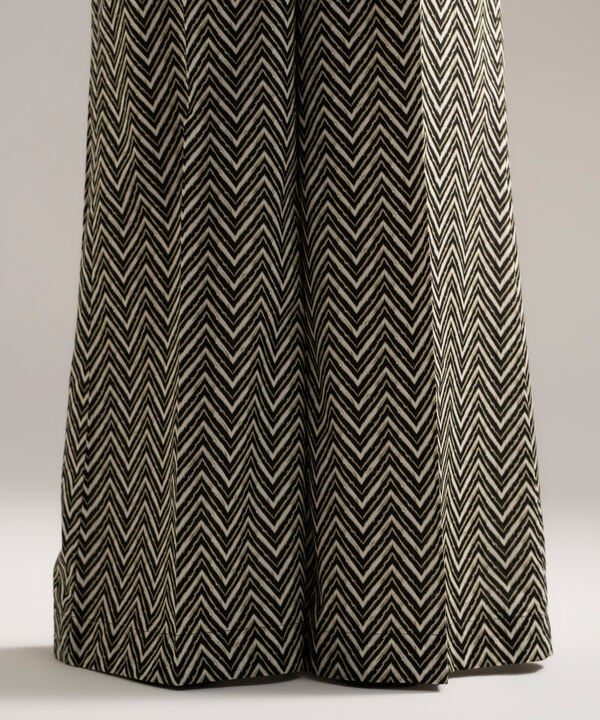 Printed Cambric Flared Pants