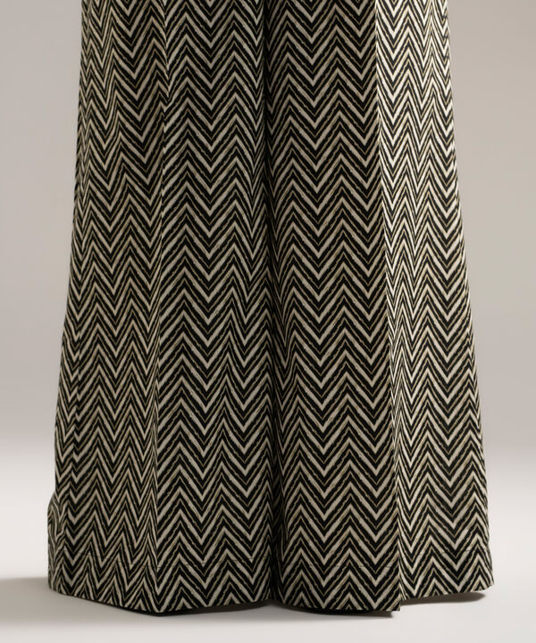 Printed Cambric Flared Pants