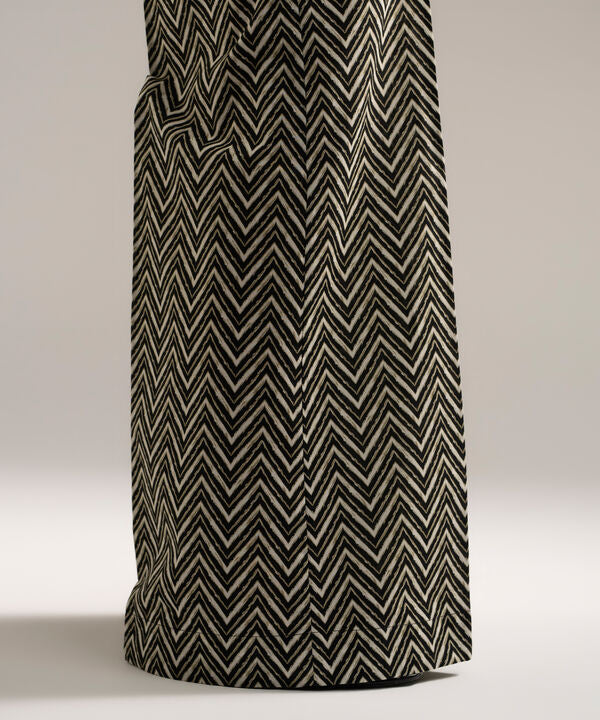 Printed Cambric Flared Pants