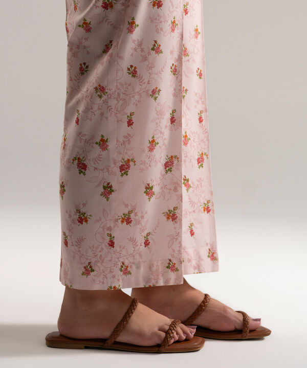 Printed Cotton Viscose Straight Pants