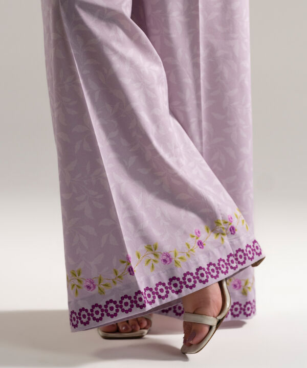 Printed Cotton Viscose Flared Pants