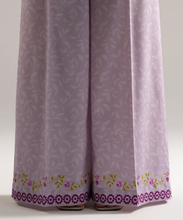 Printed Cotton Viscose Flared Pants