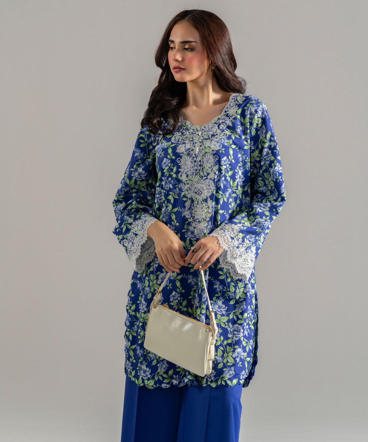 Embroidered Cotton Viscose Shirt PRWCAHMV918S