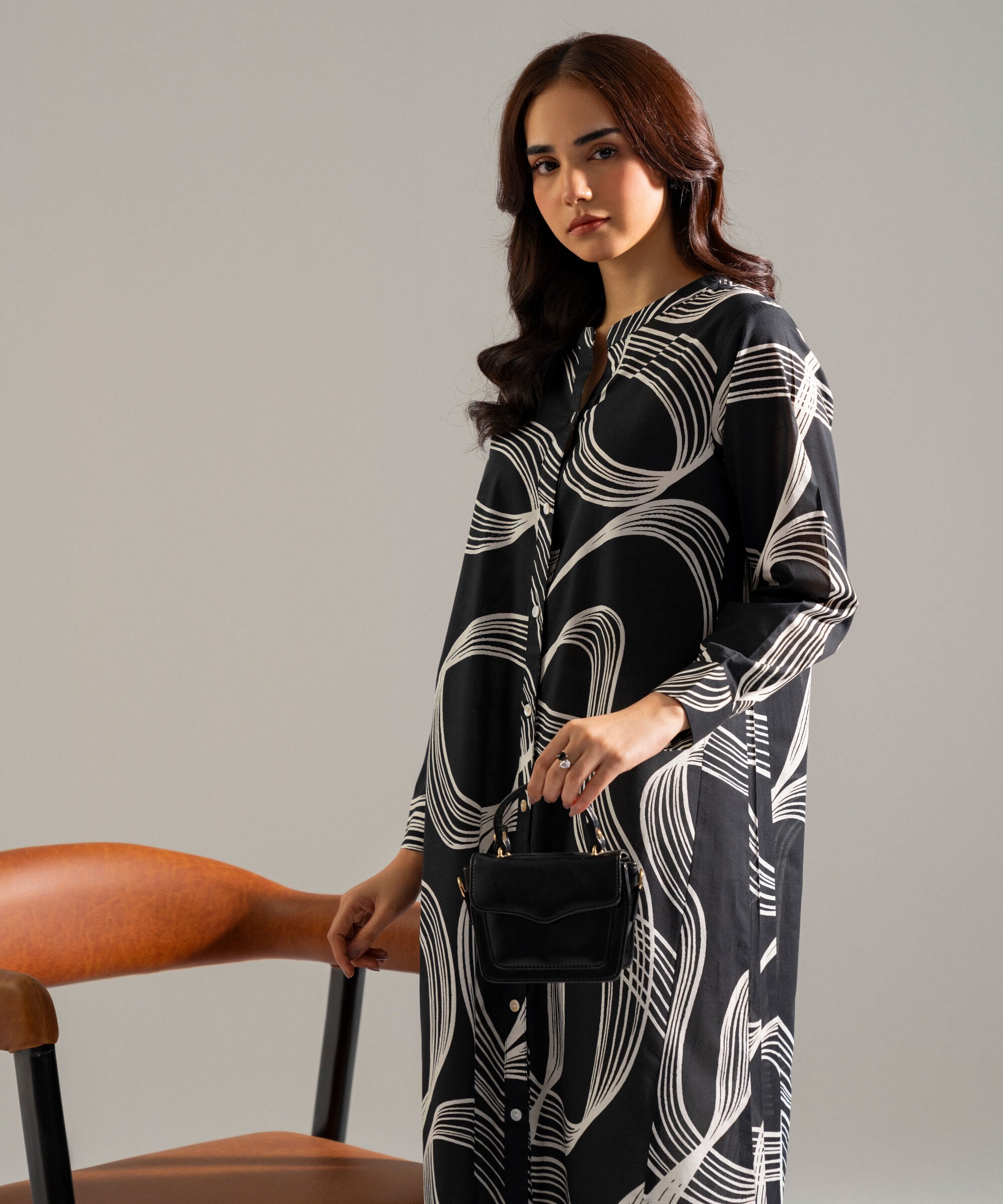 Printed Lawn Shirt PRWCASTV919S