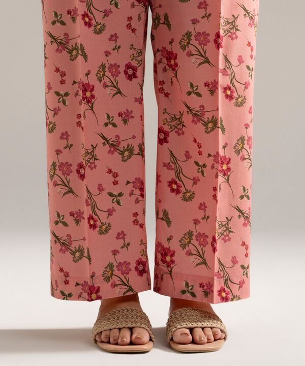 Printed Cambric Straight Pants
