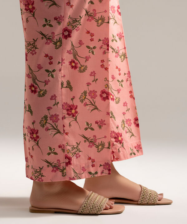 Printed Cambric Straight Pants