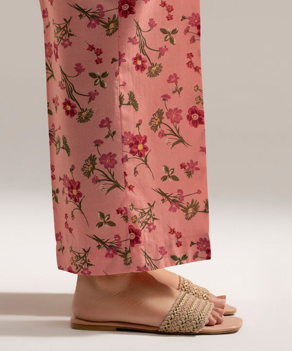 Printed Cambric Straight Pants