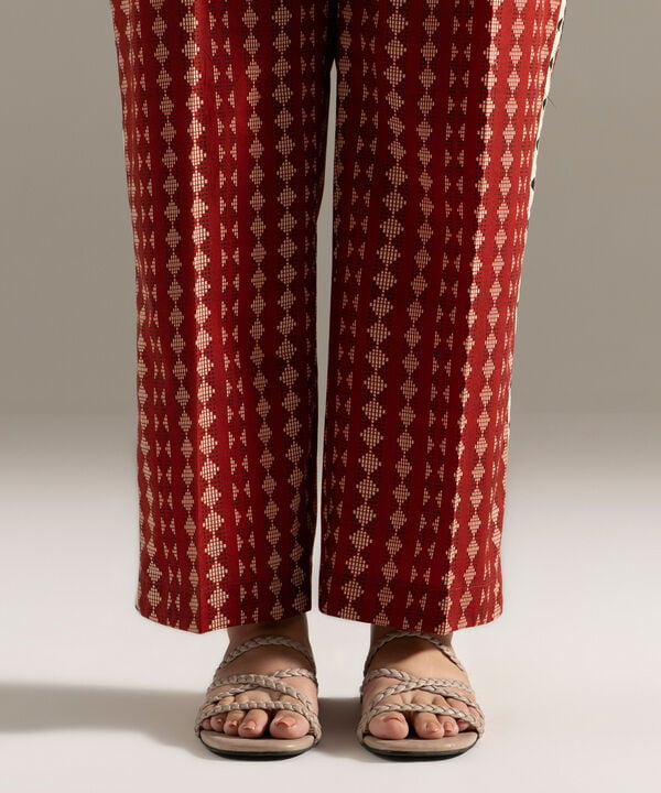 Printed Cambric Straight Pants