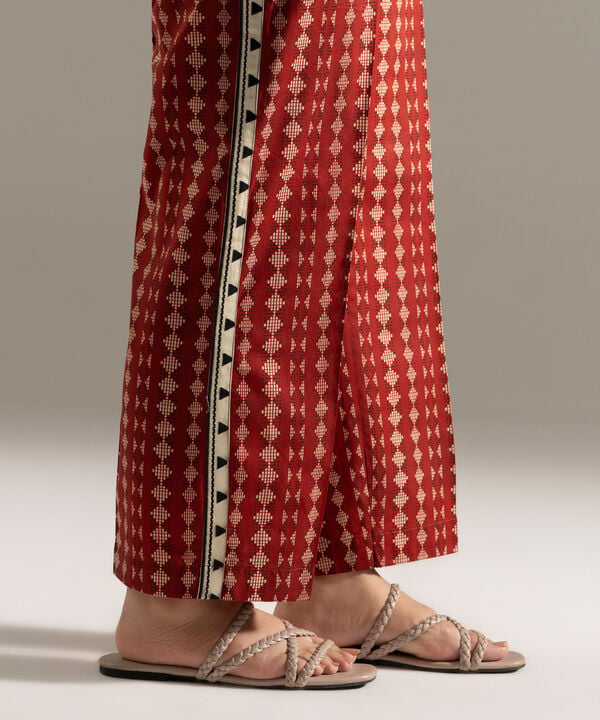 Printed Cambric Straight Pants