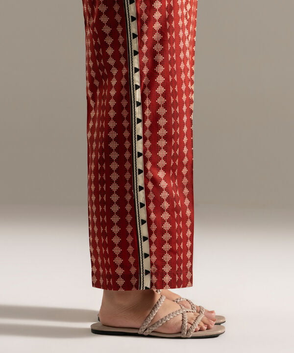 Printed Cambric Straight Pants