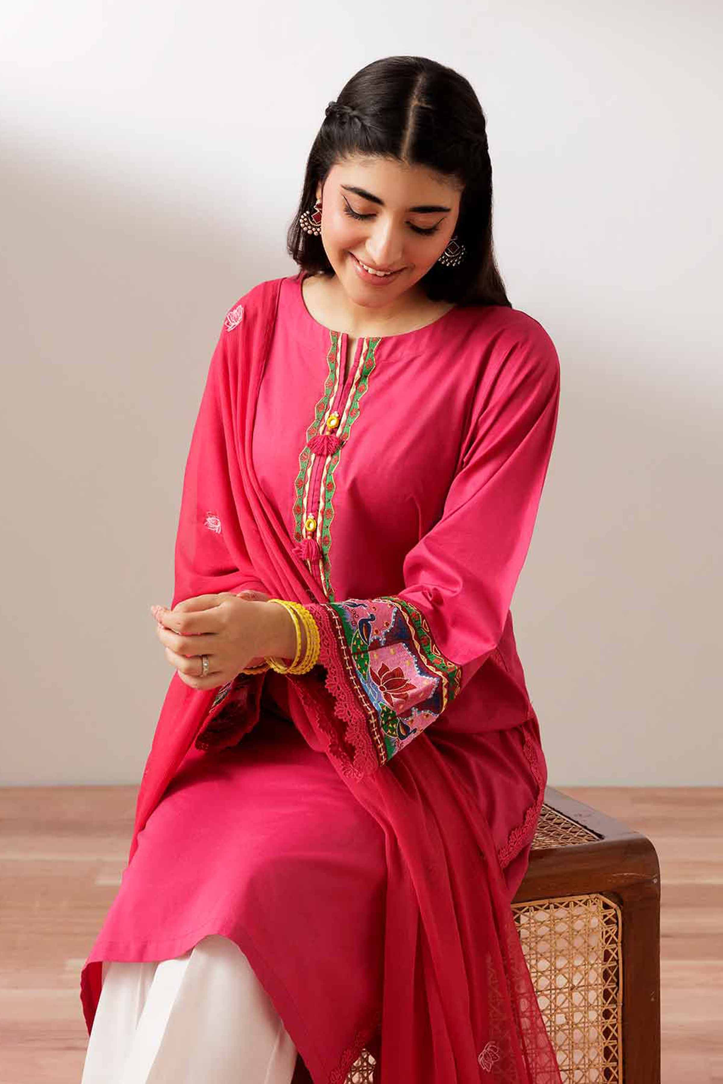2 Piece - Embroidered Suit - PS25-191