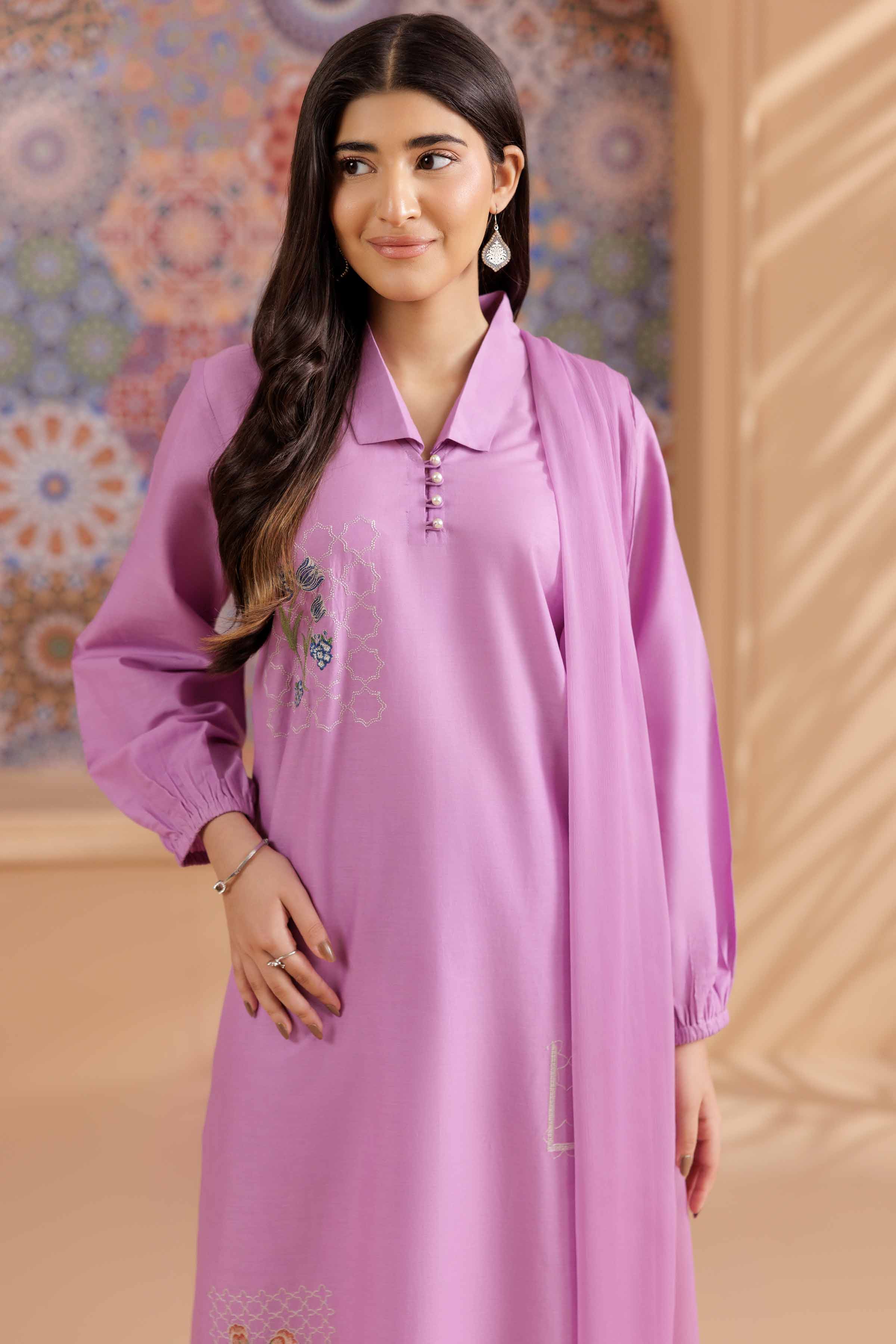 3 Piece - Embroidered Suit - PS25-197