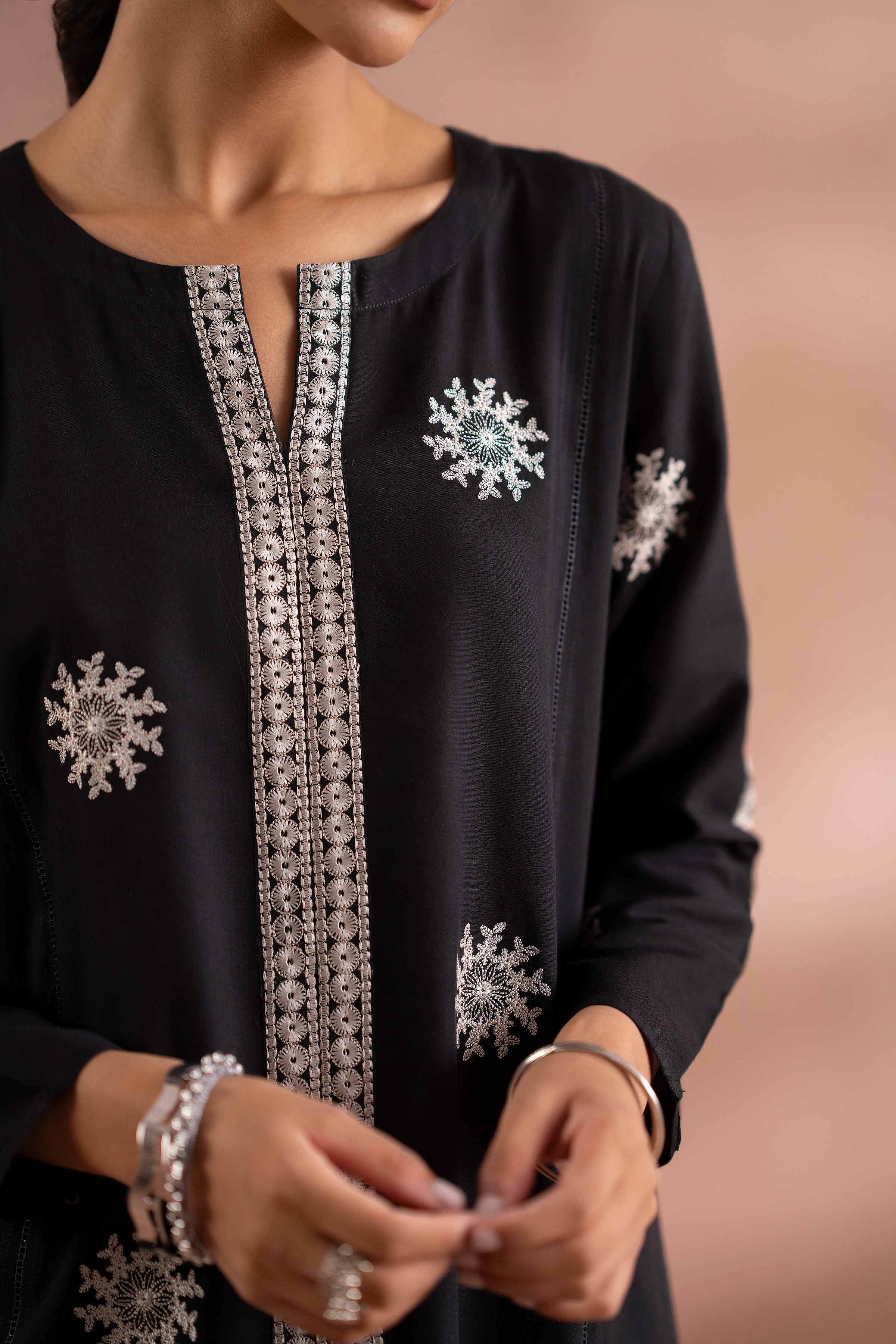 2 Piece - Embroidered Suit - PS25-206