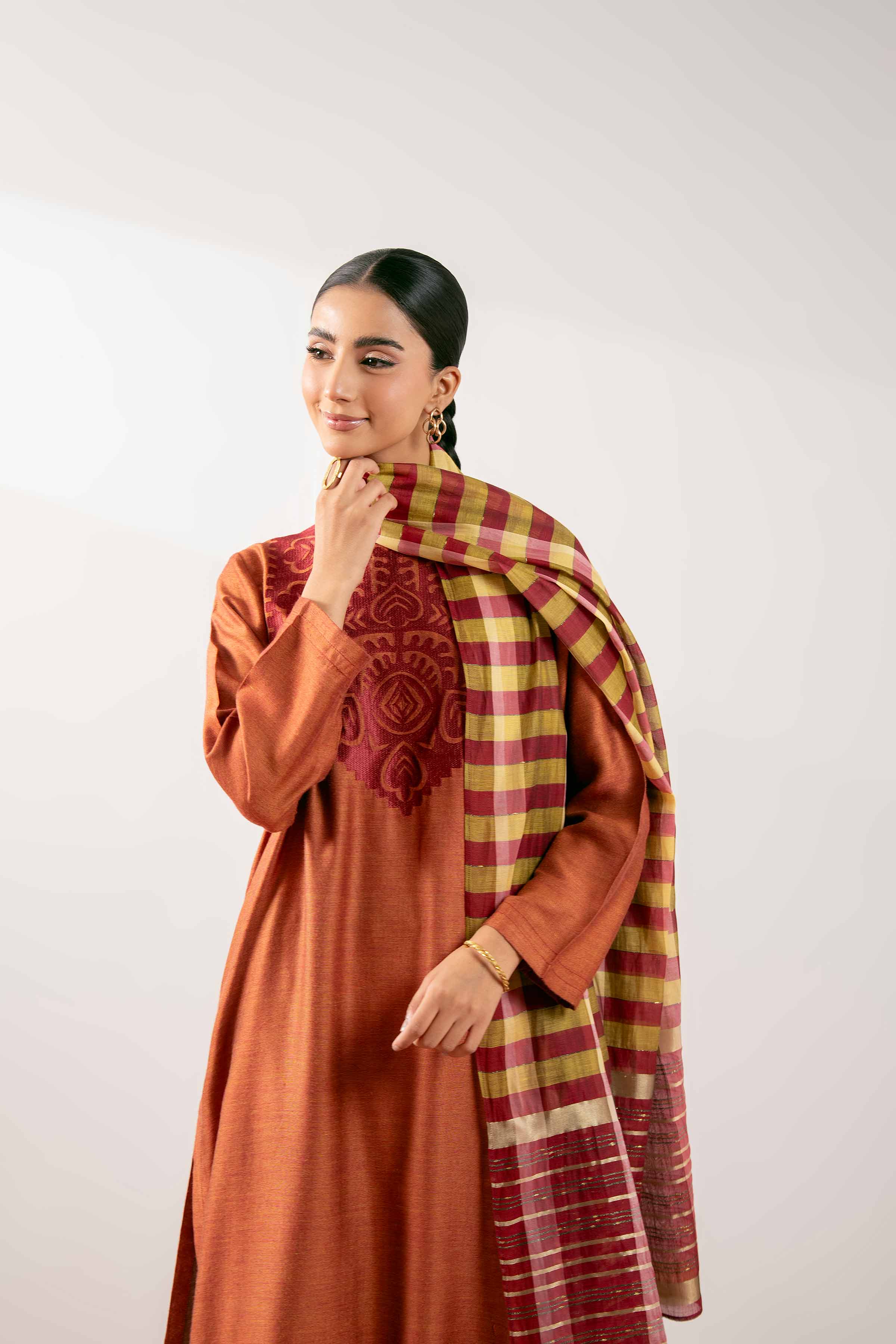 3 Piece - Embroidered Suit - PS25-212