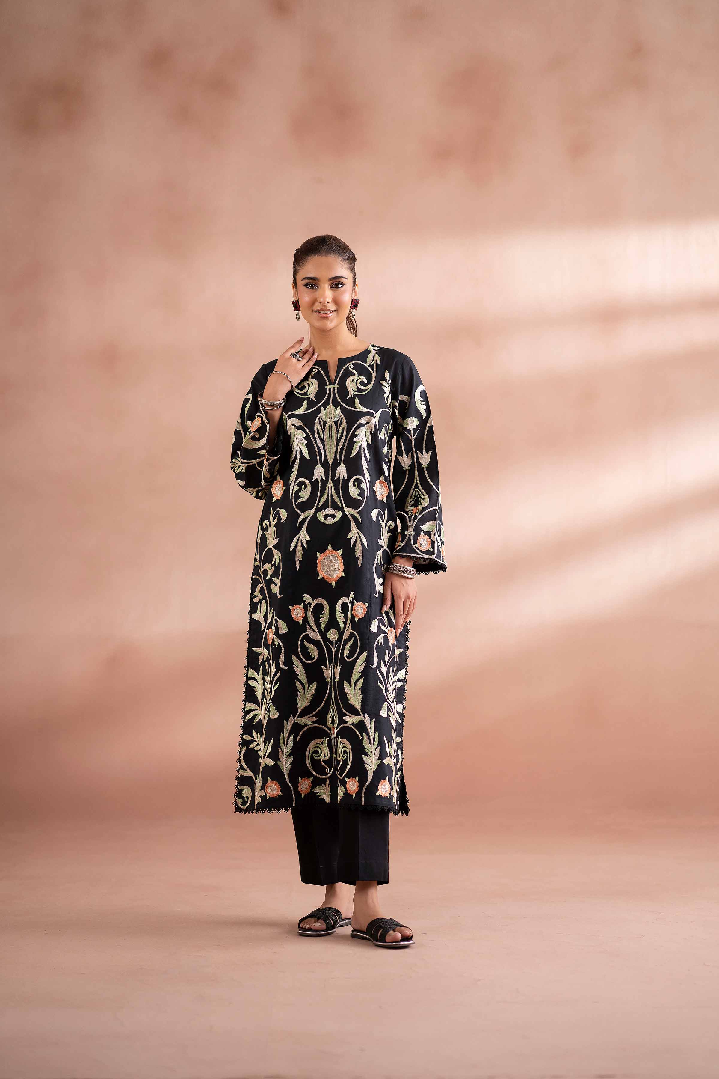 2 Piece - Embroidered Suit - PS25-213