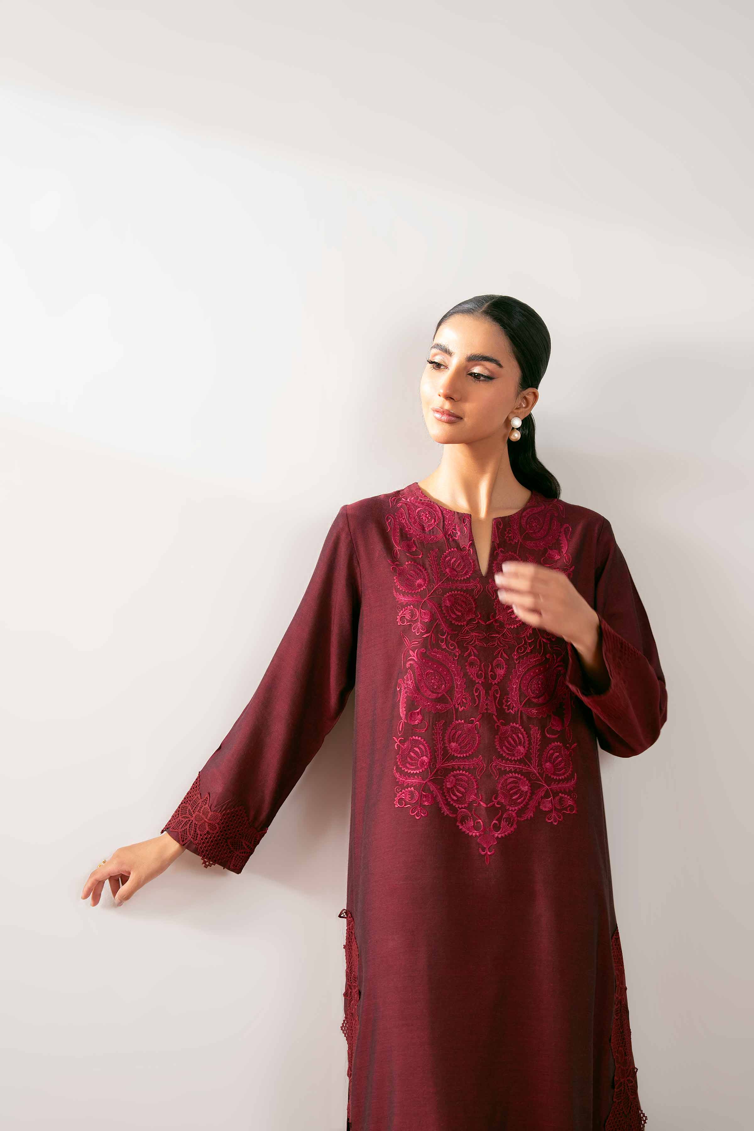 2 Piece - Embroidered Suit - PS25-254
