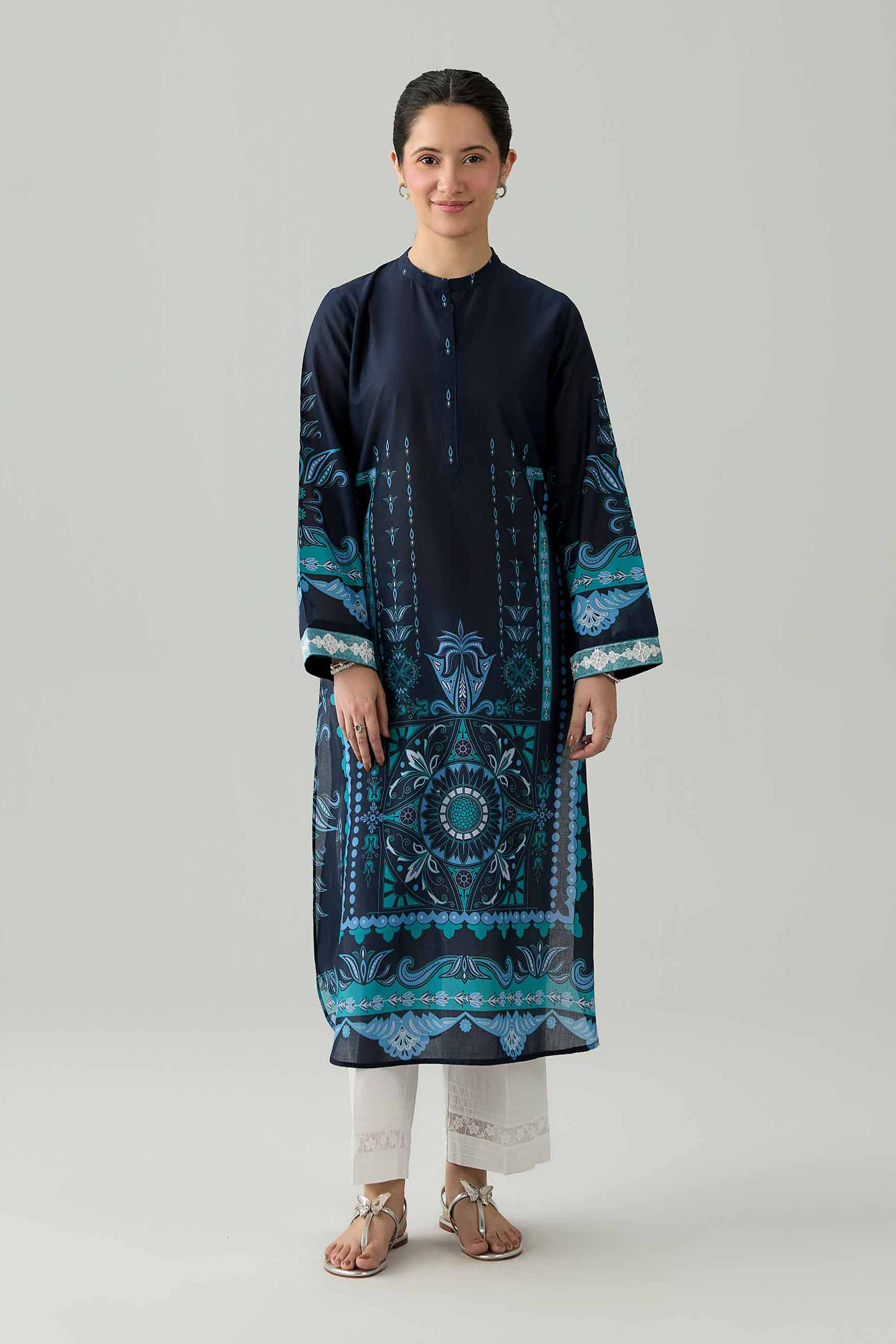 Printed Embroidered Shirt - PS26-08