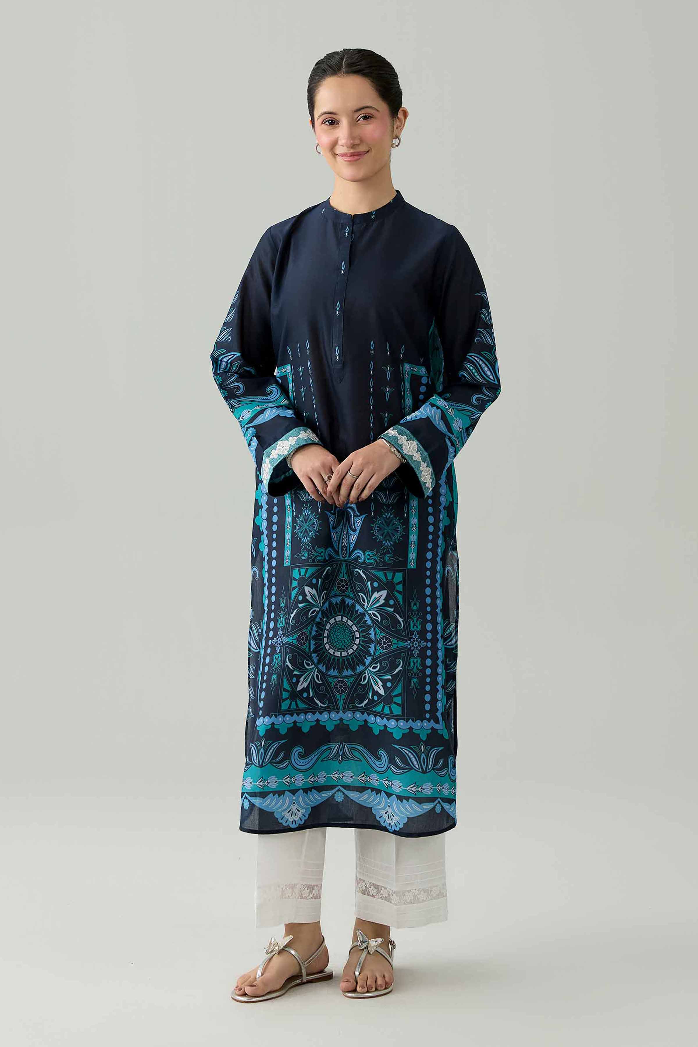 Printed Embroidered Shirt - PS26-08