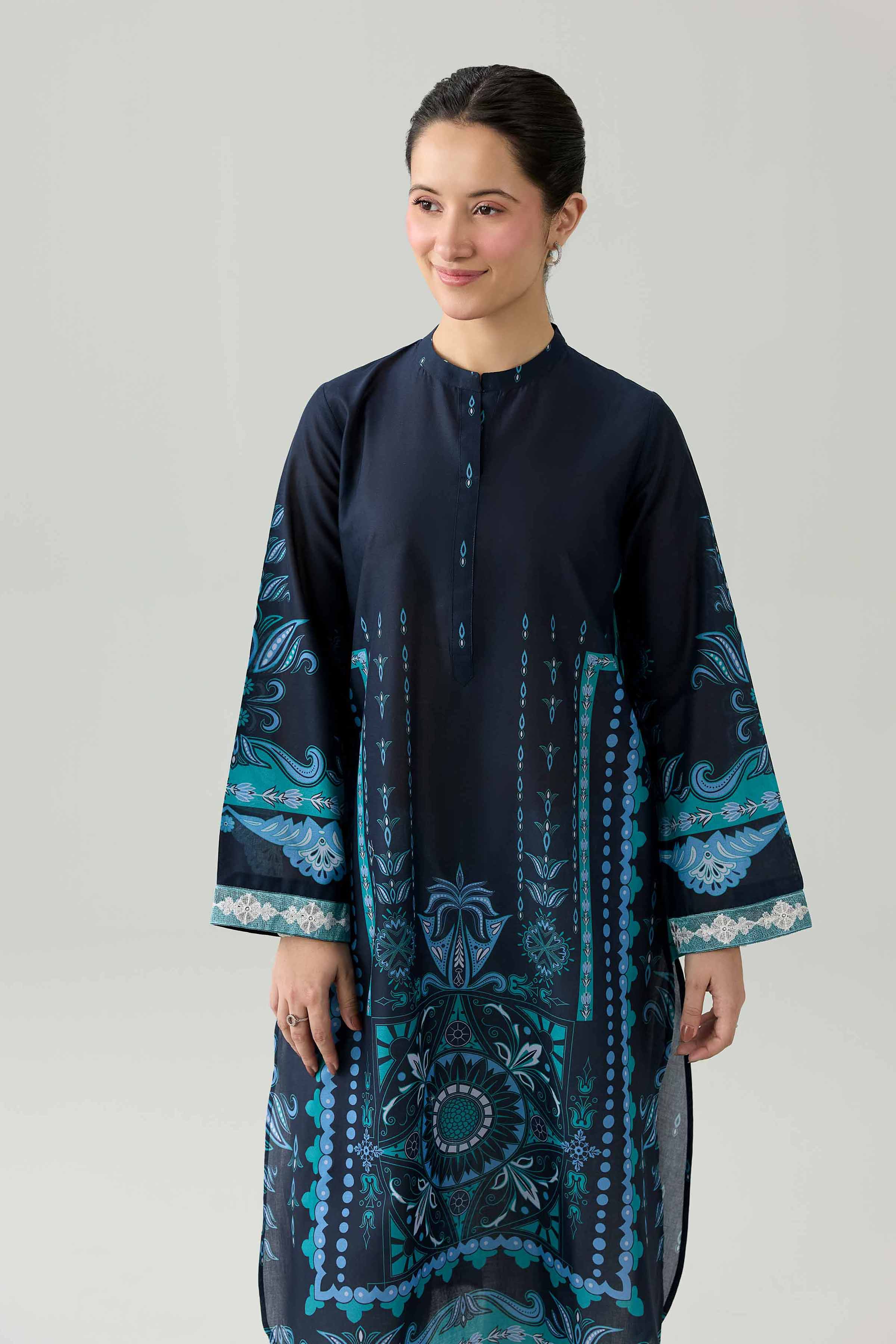 Printed Embroidered Shirt - PS26-08