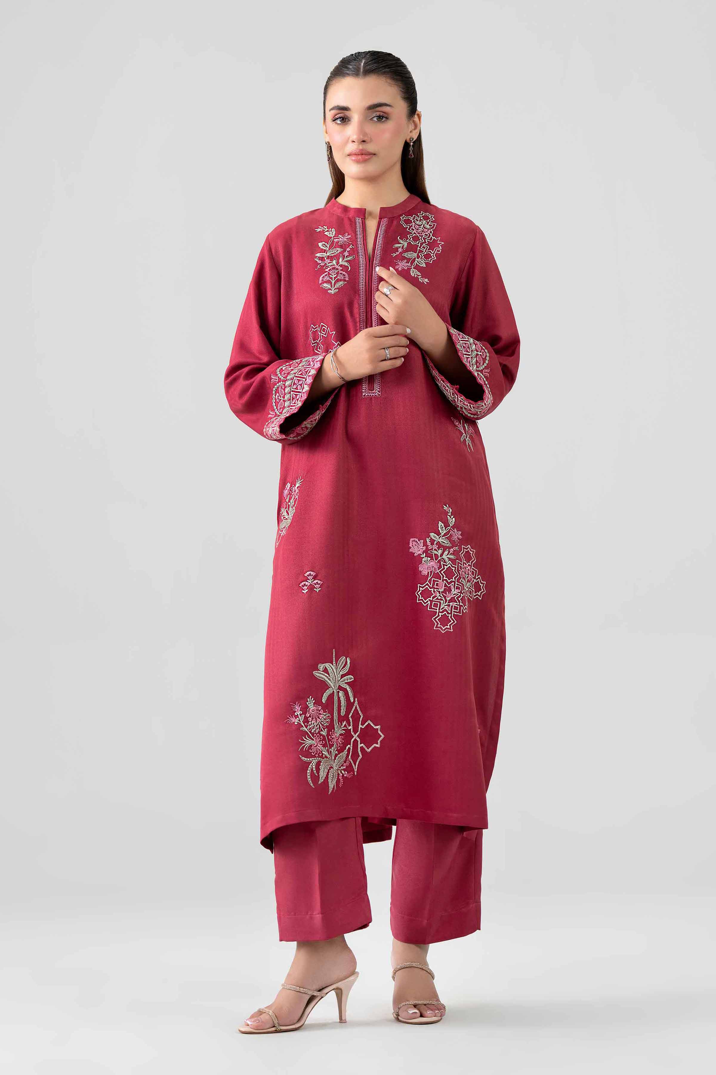 2 Piece - Embroidered Suit - PS26-163