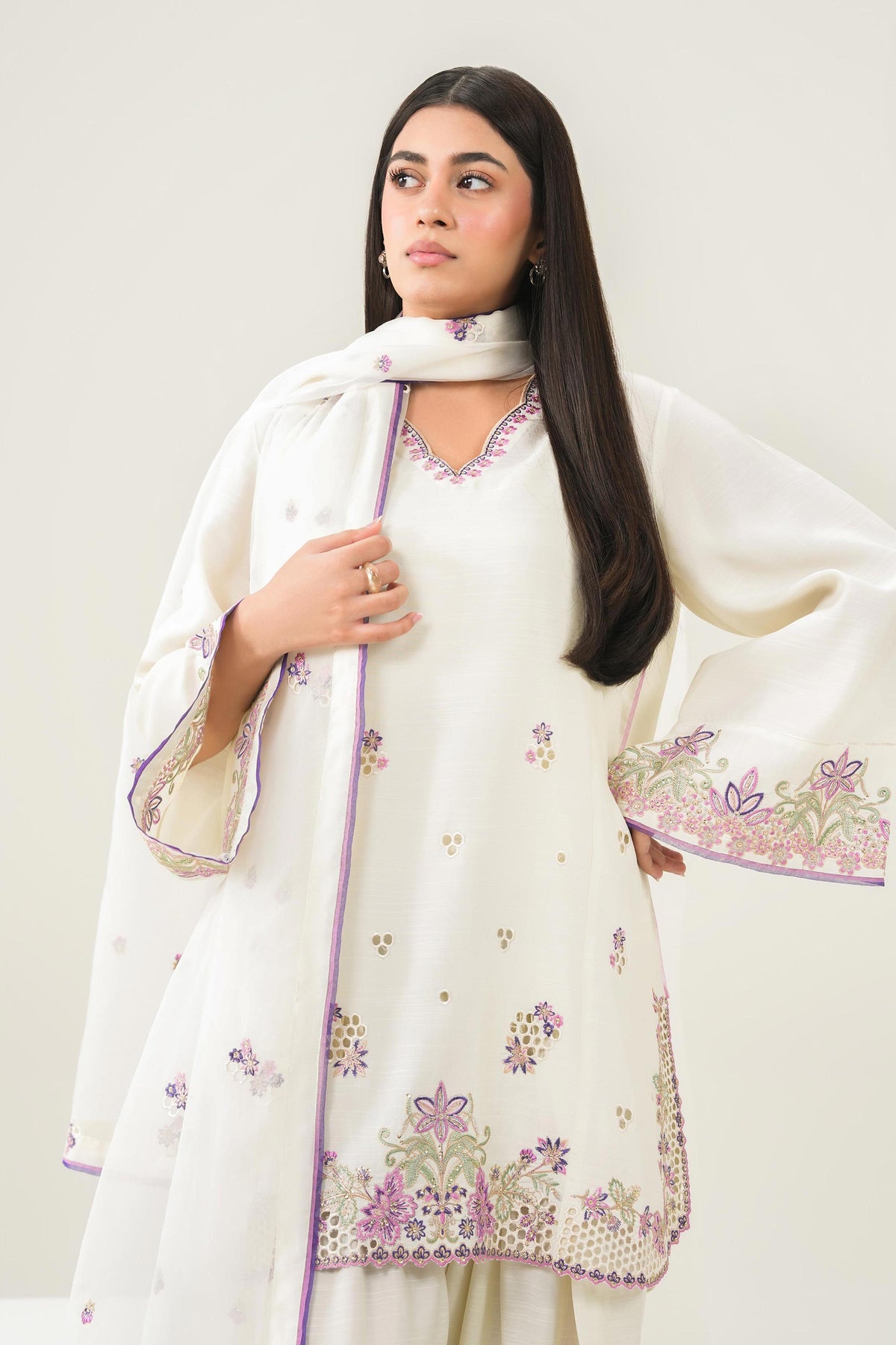 3 Piece - Embroidered Suit - PS26-169
