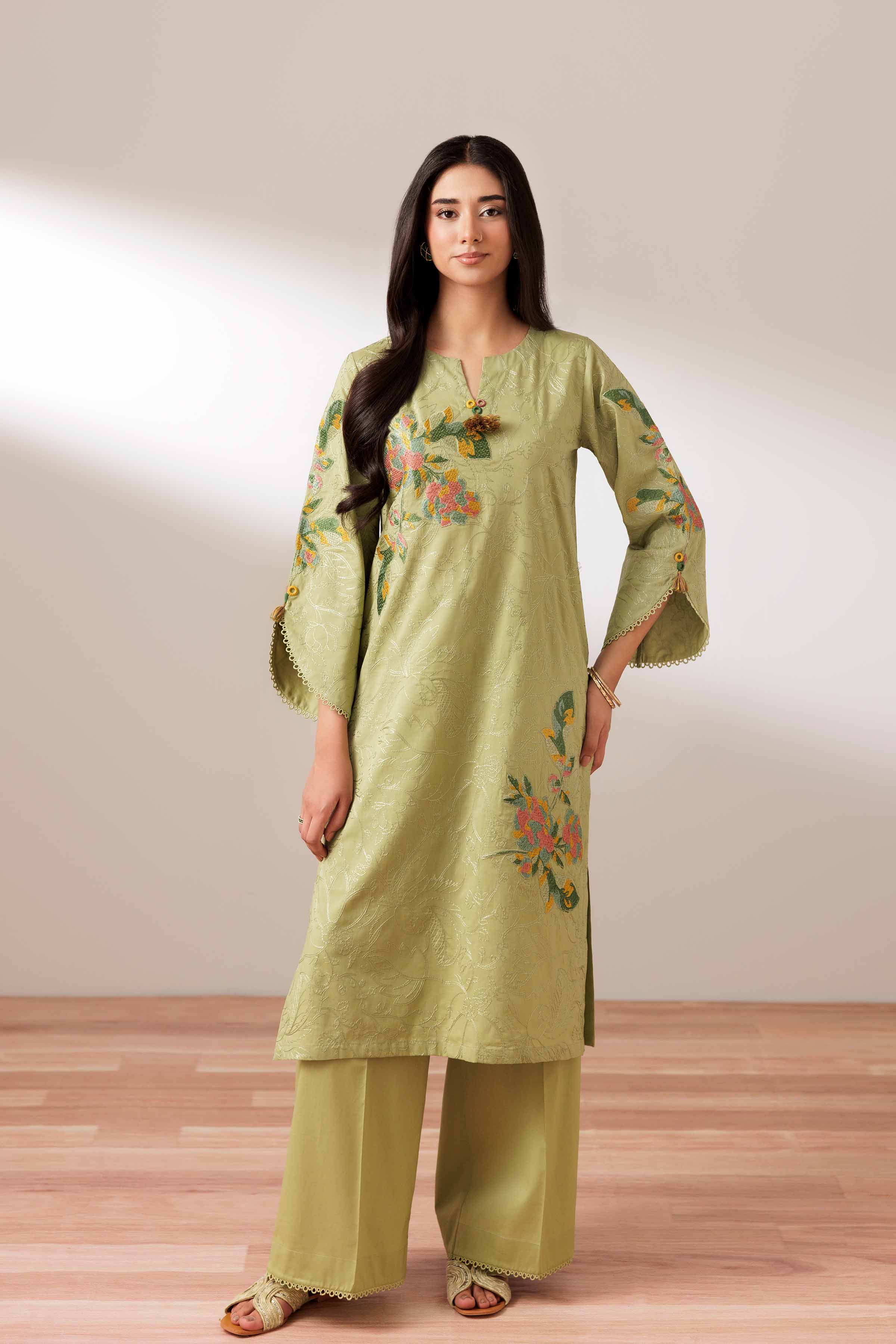 2 Piece - Embroidered Suit - PUS25-72