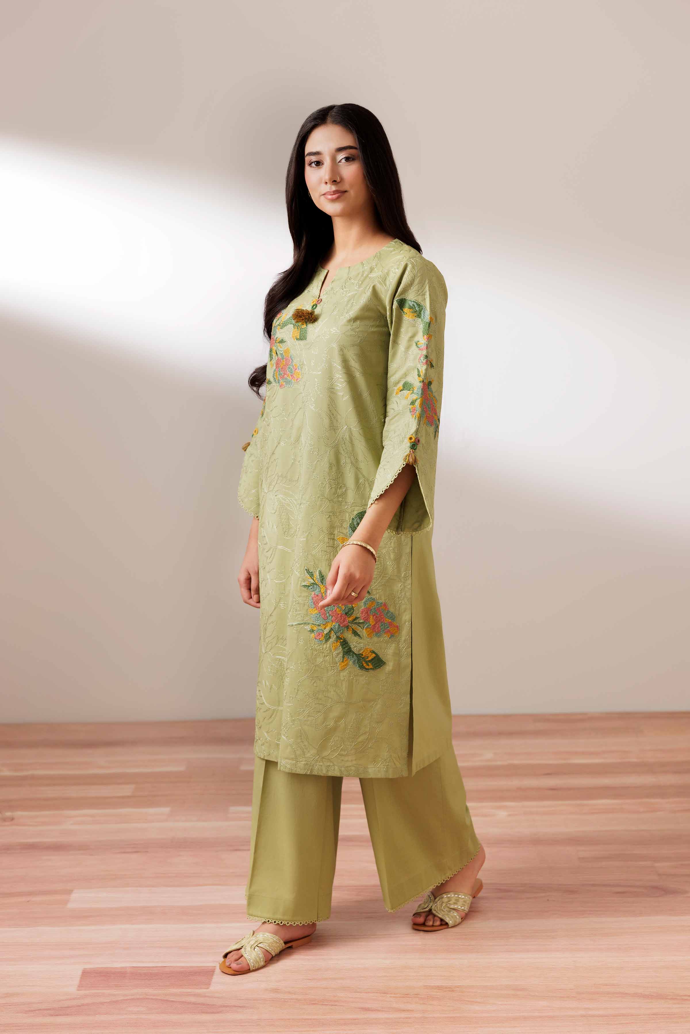 2 Piece - Embroidered Suit - PUS25-72