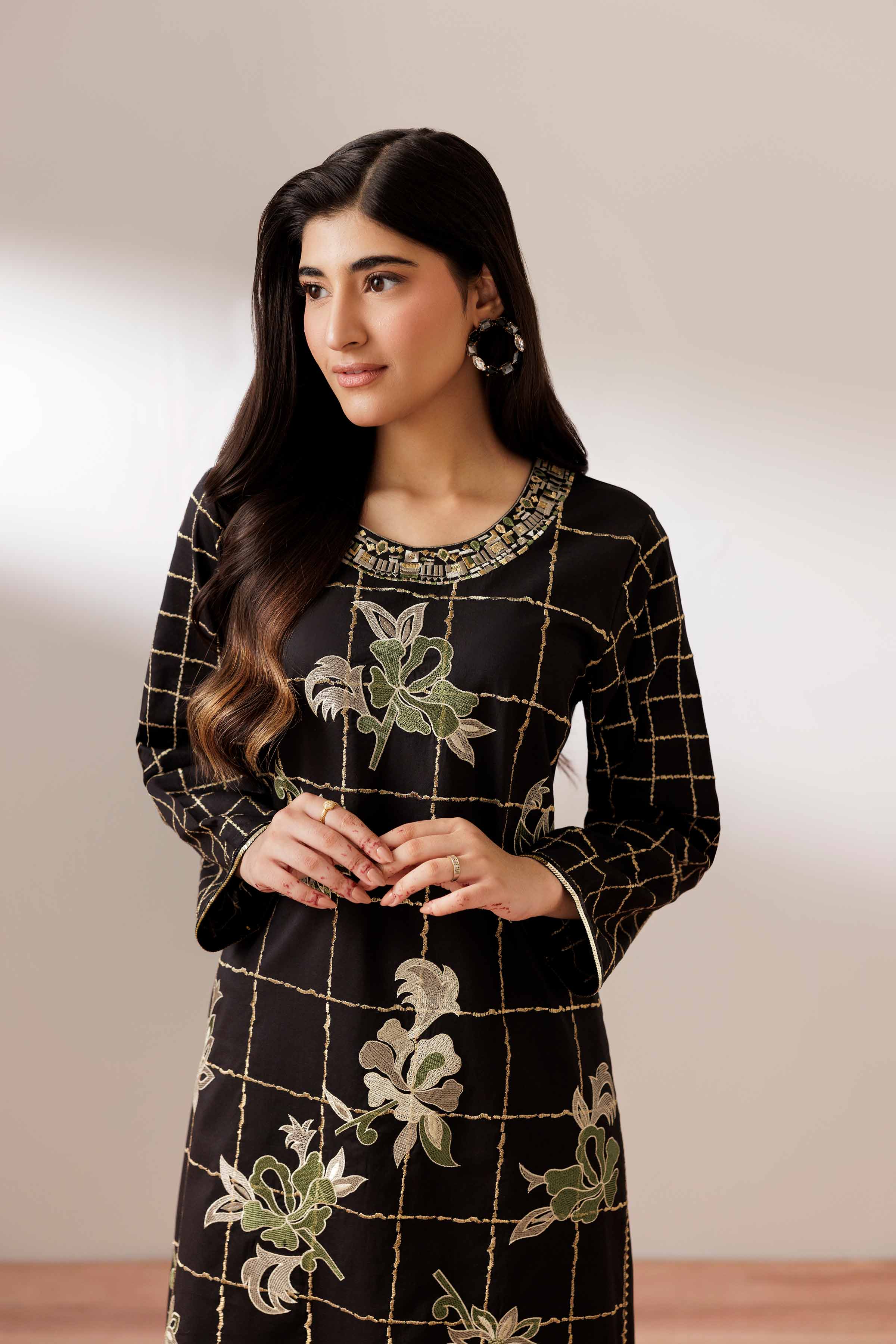 2 Piece - Embroidered Suit - PUS25-73