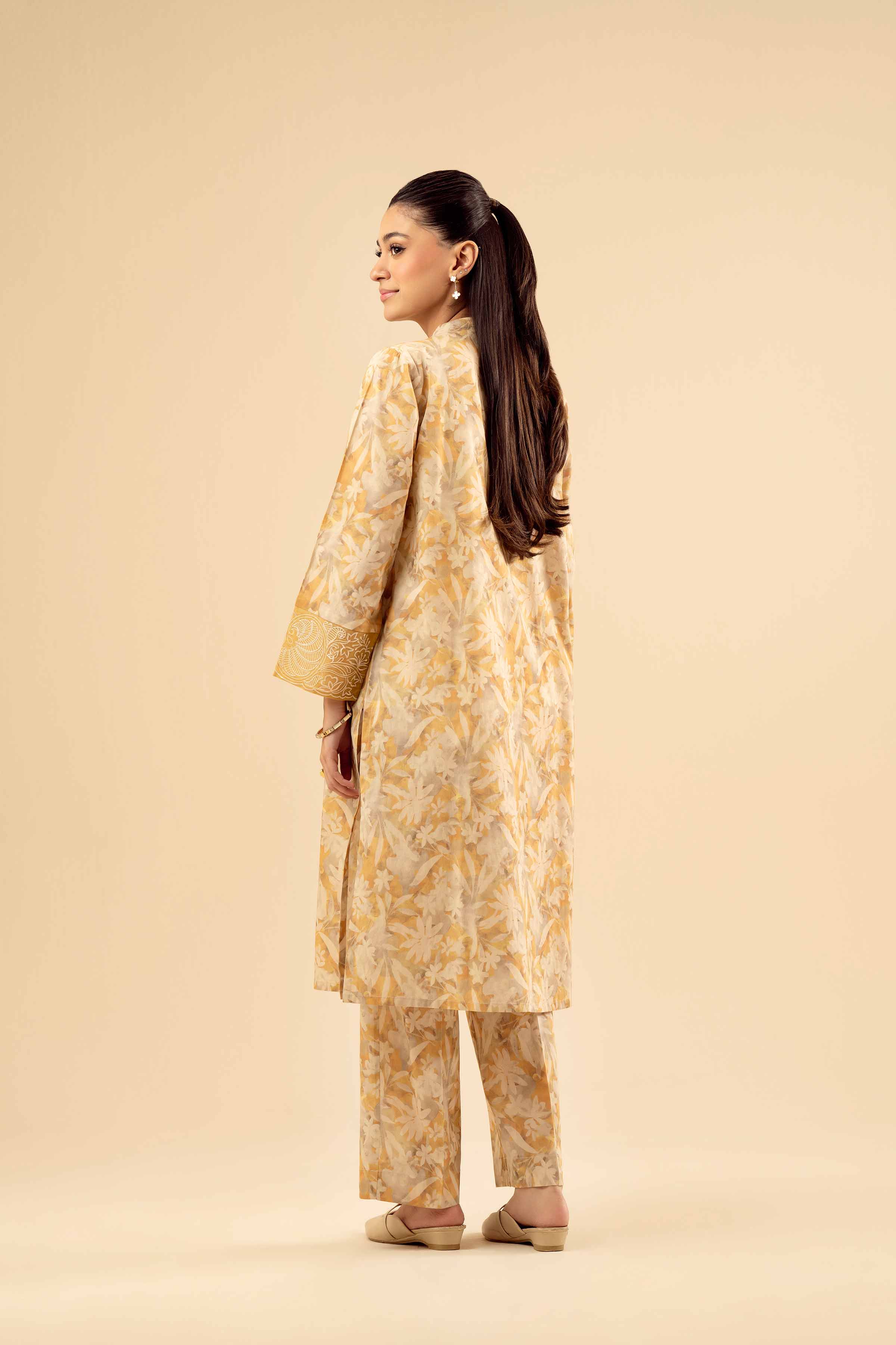 2 Piece - Printed Embroidered Suit - PW25-199