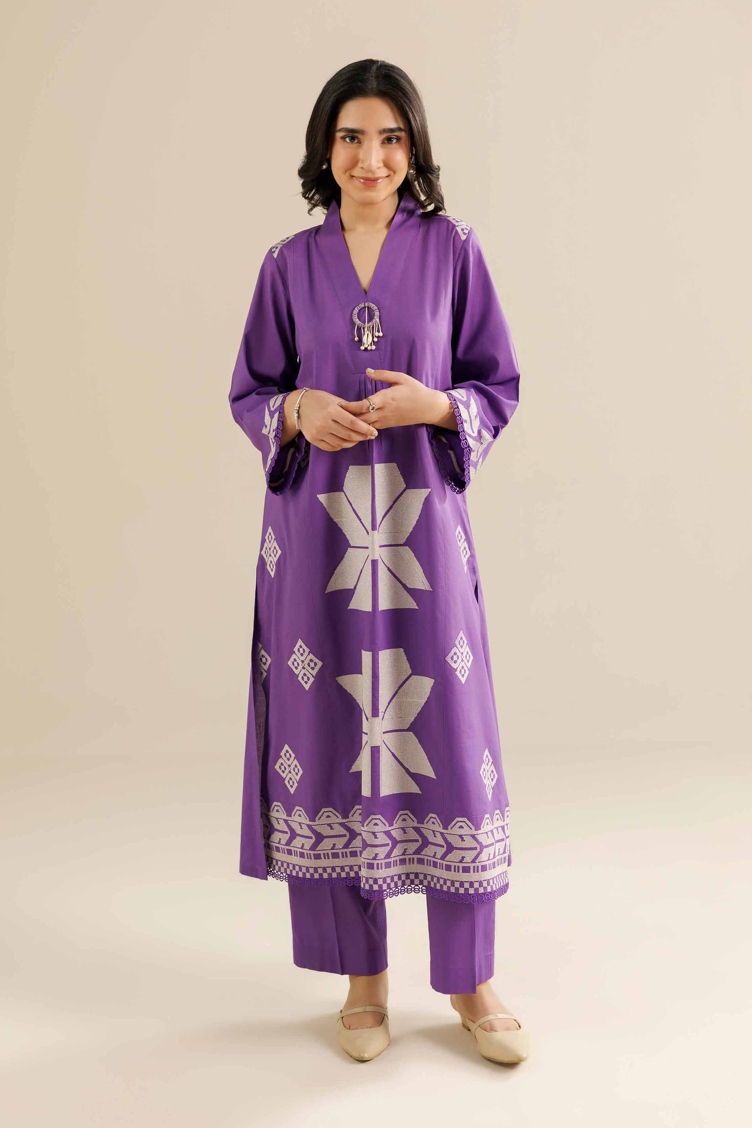 2 Piece - Embroidered Suit - PW25-214