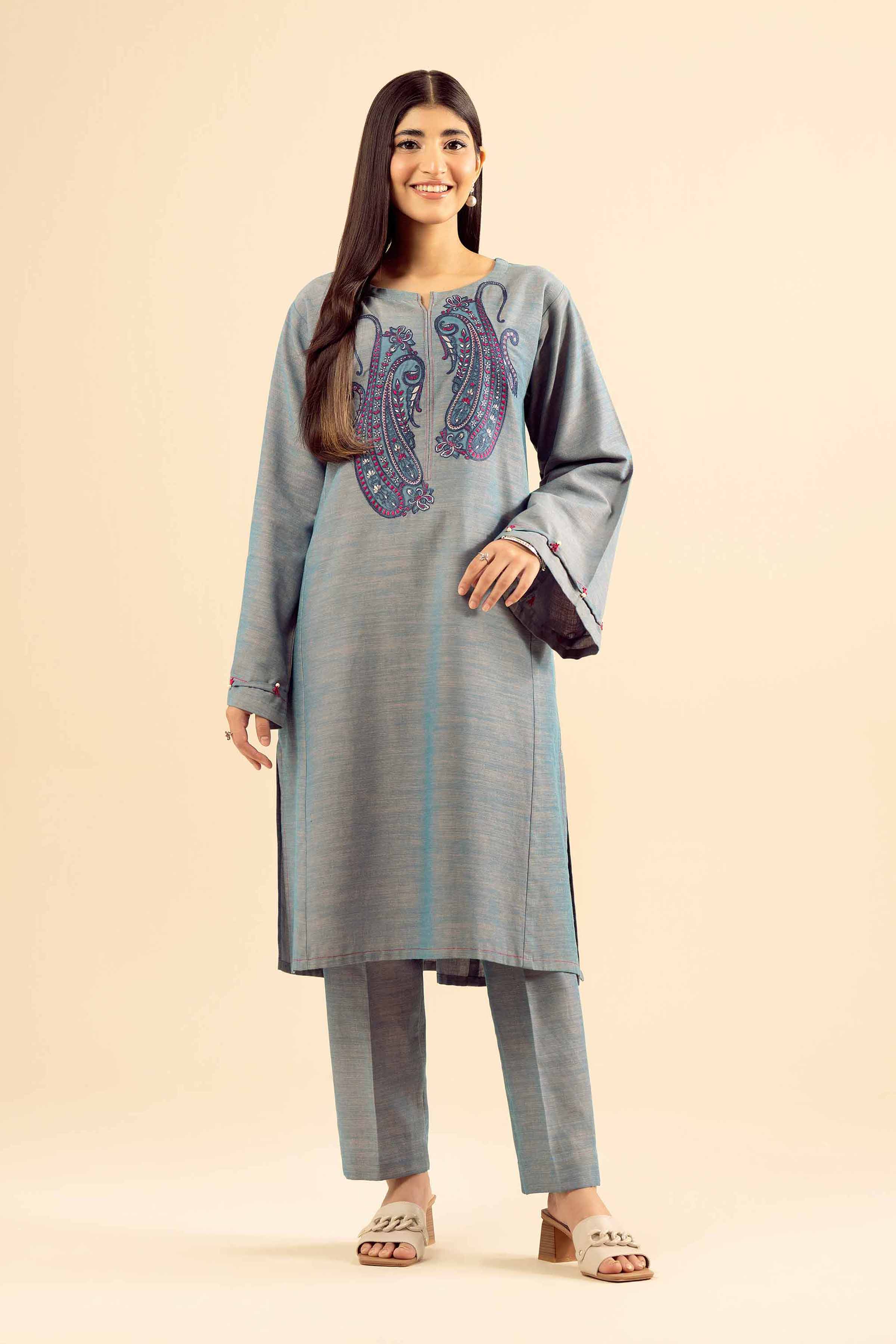 2 Piece - Embroidered Suit - PW25-222