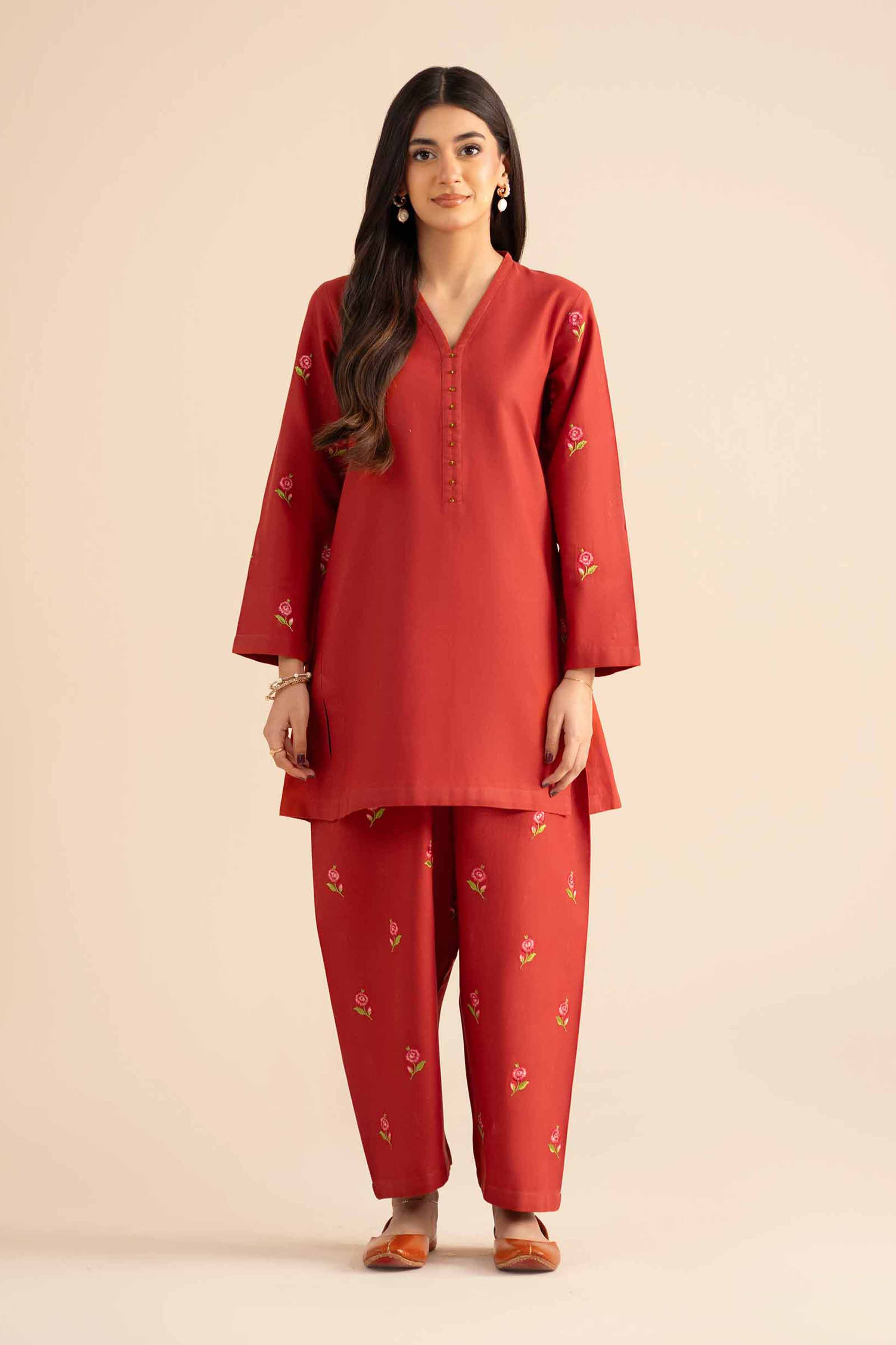 2 Piece - Embroidered Suit - PW25-239