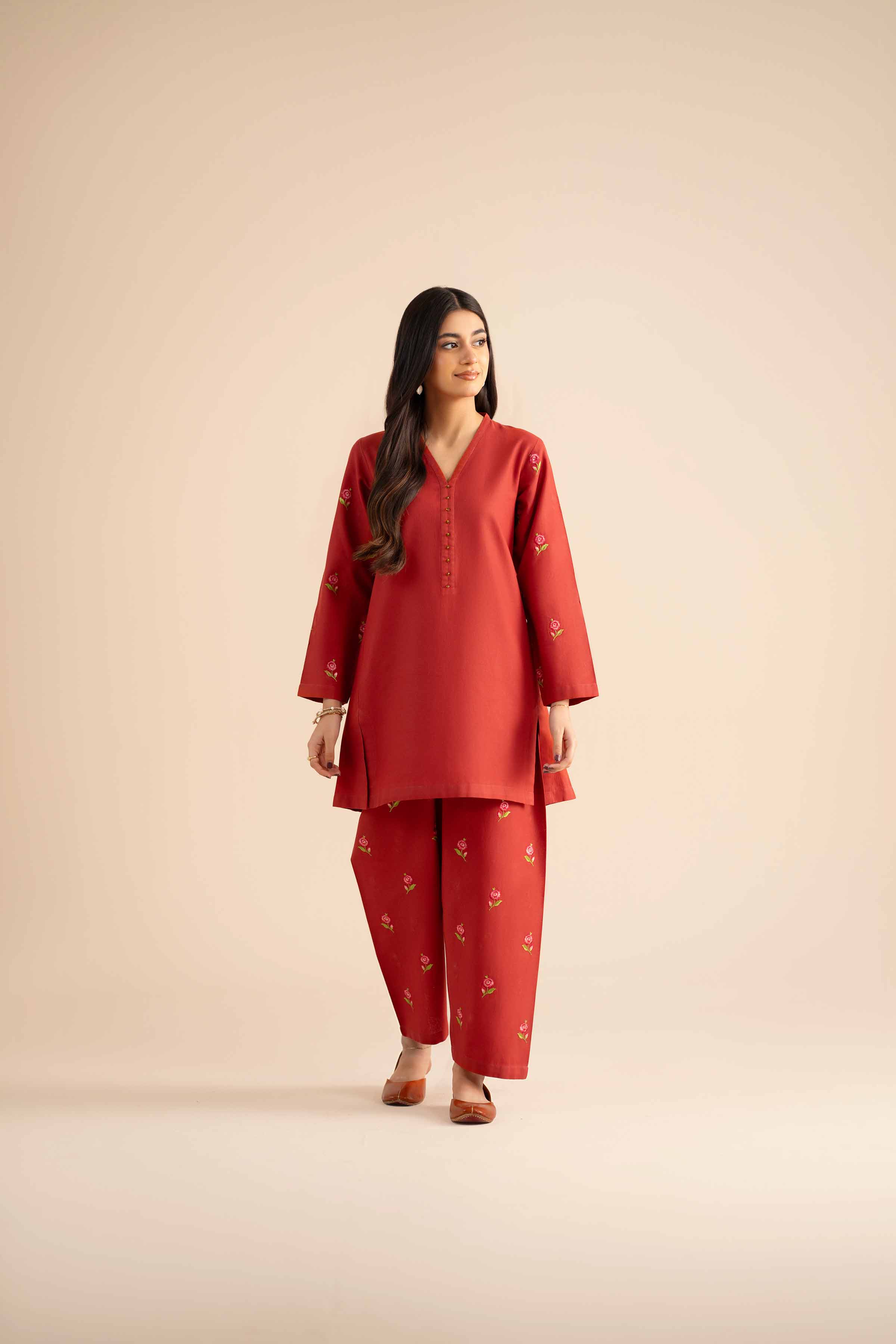 2 Piece - Embroidered Suit - PW25-239