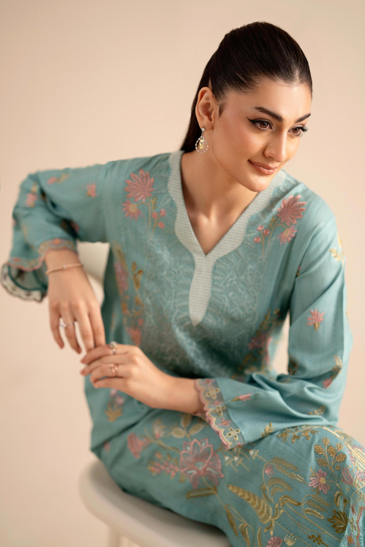 2 Piece - Embroidered Suit - PW25-257