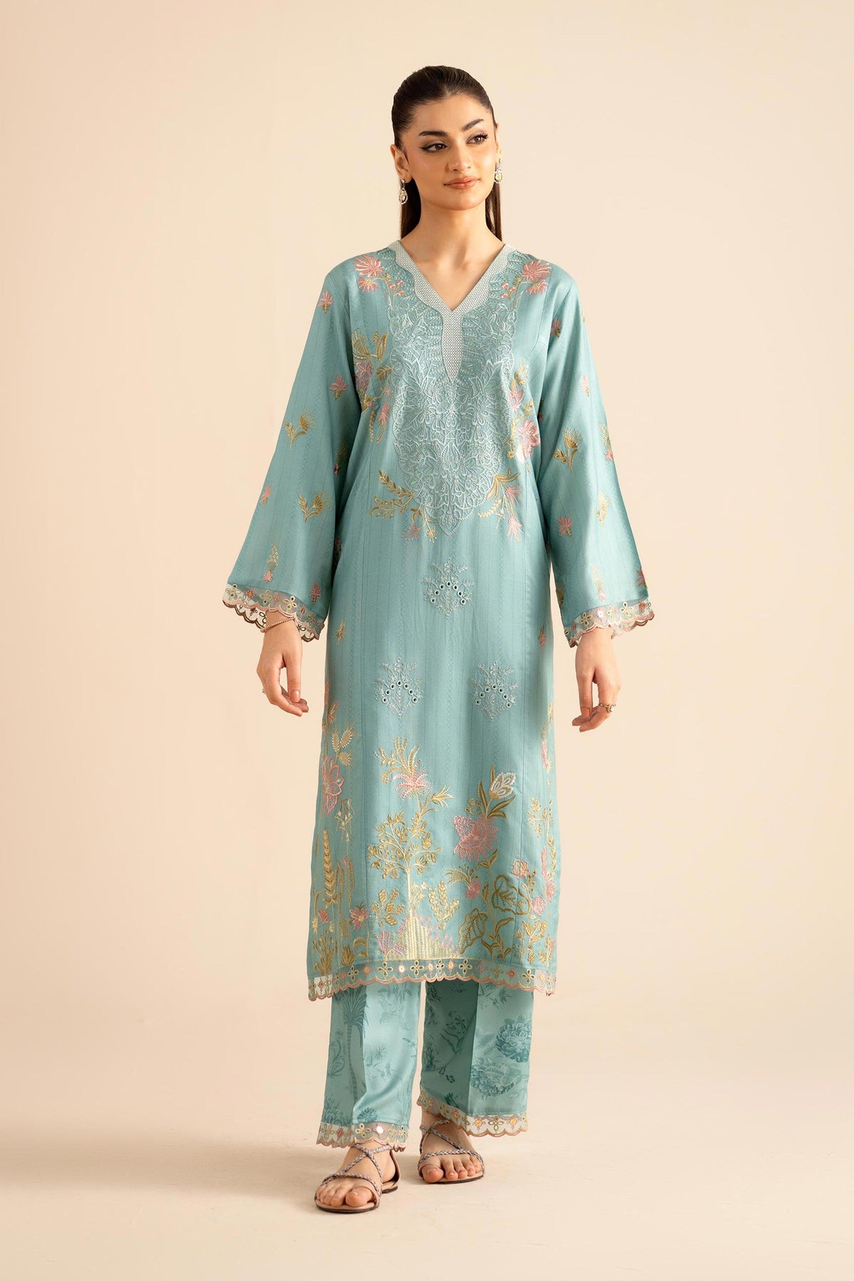 2 Piece - Embroidered Suit - PW25-257