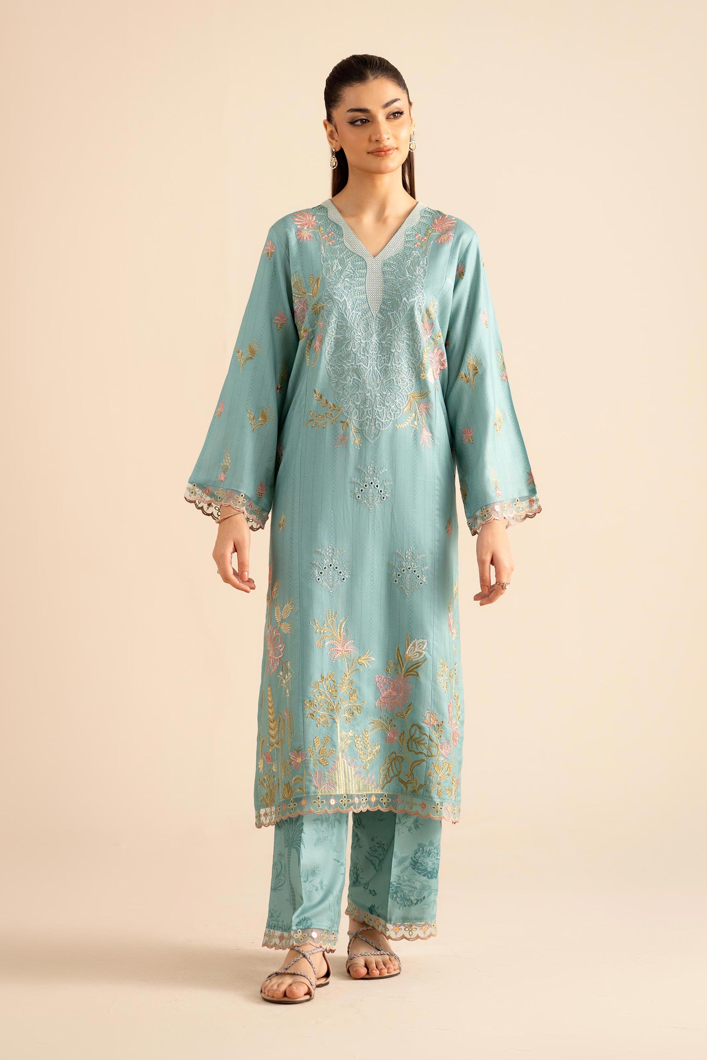 2 Piece - Embroidered Suit - PW25-257