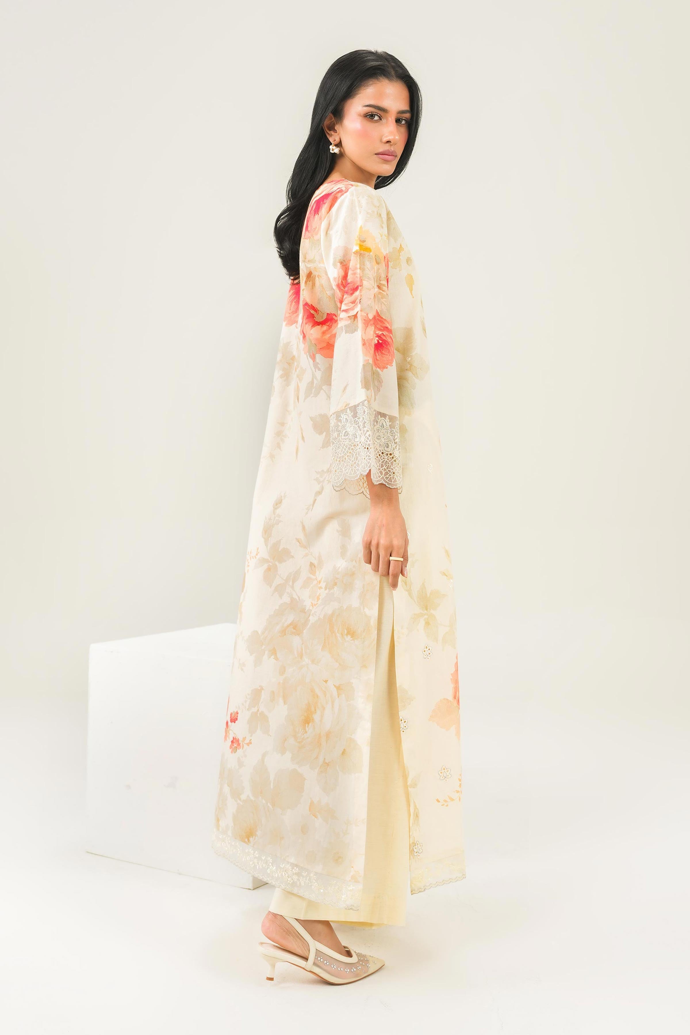 2 Piece - Printed Embroidered Suit - PW25-260