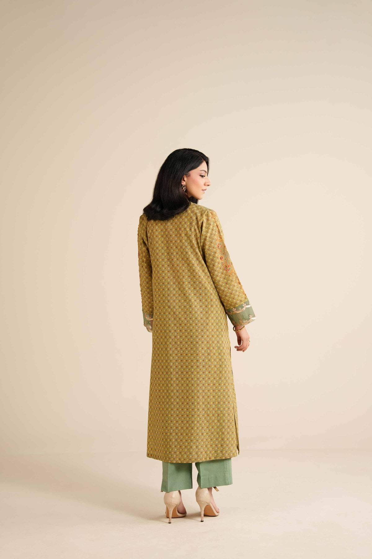 2 Piece - Printed Embroidered Suit - PW25-261