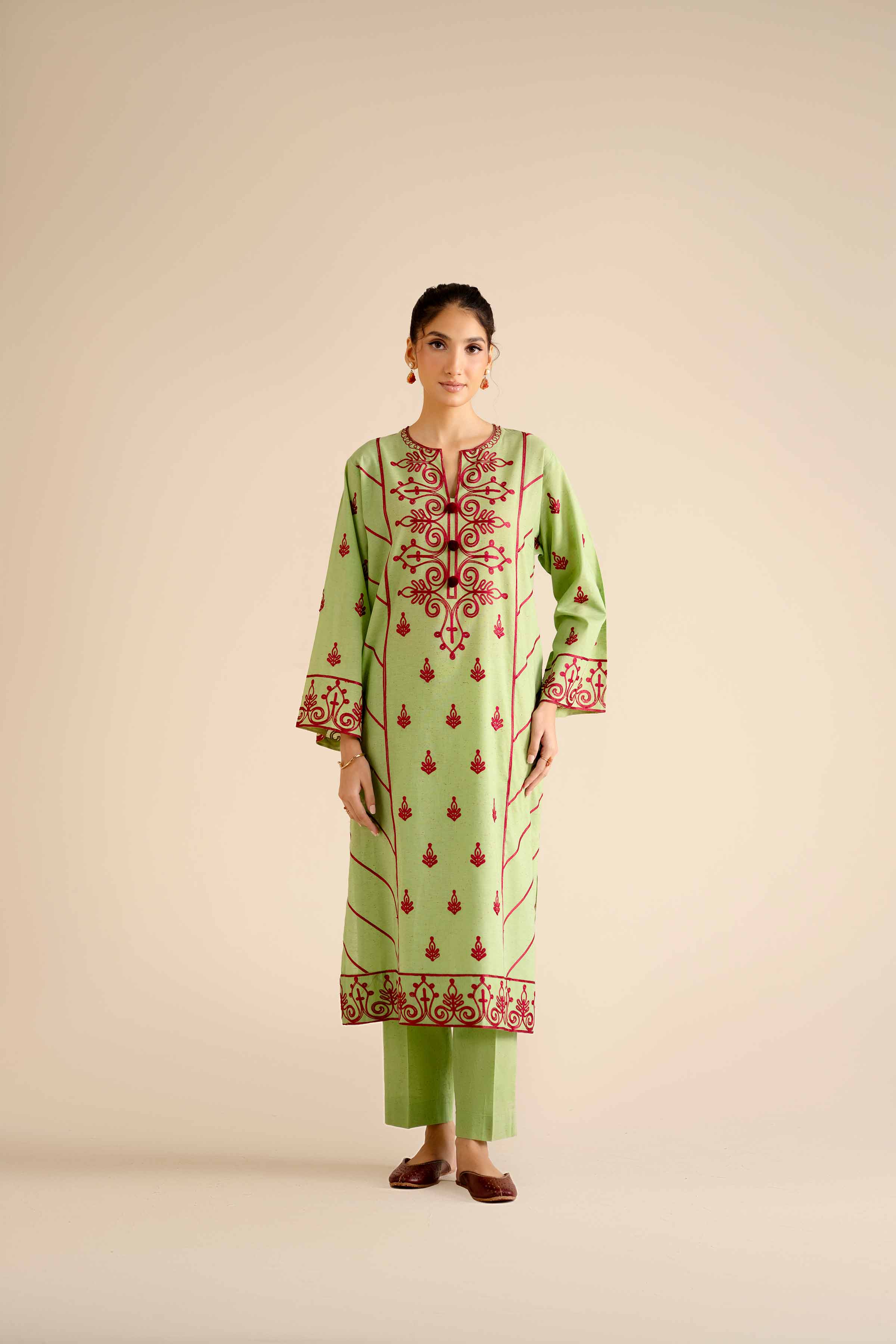 2 Piece - Embroidered Suit - PW25-269