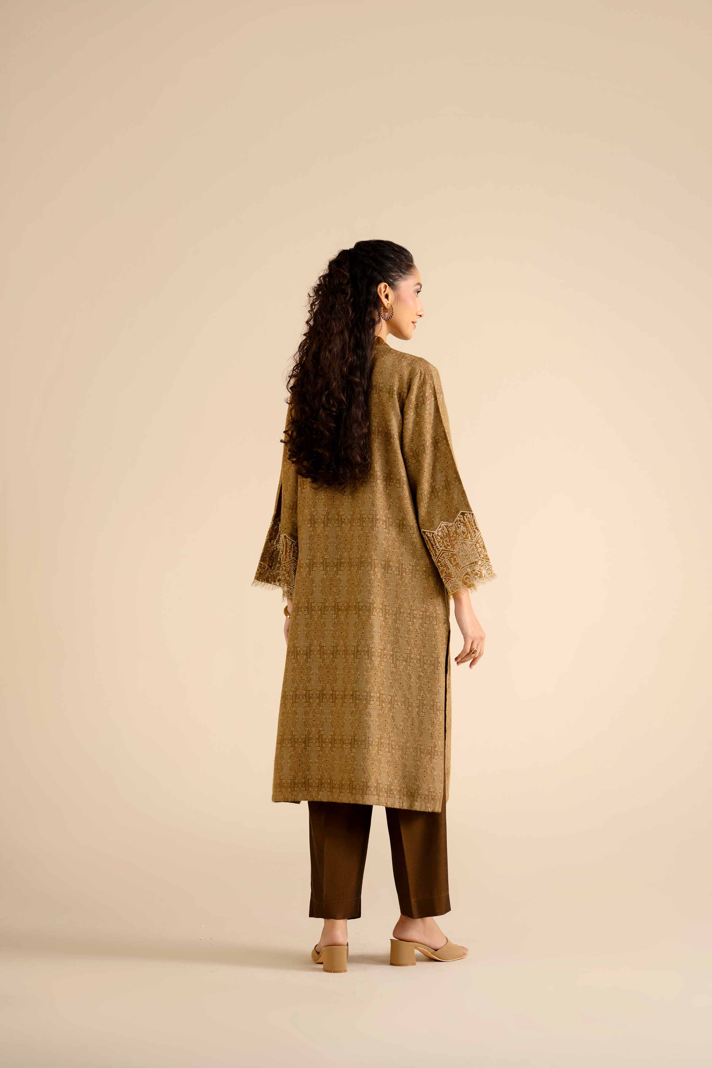 2 Piece - Printed Embroidered Suit - PW25-273