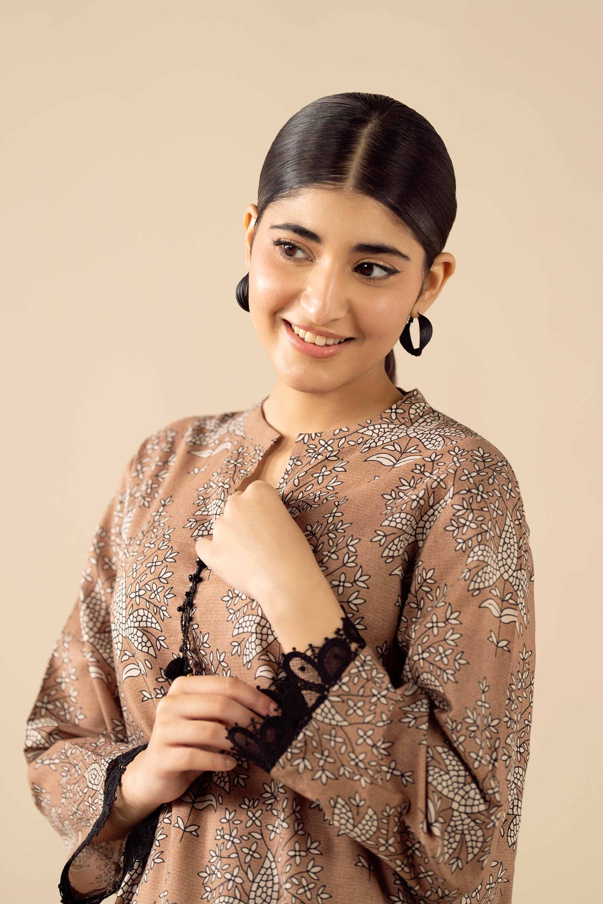 2 Piece - Printed Embroidered Suit - PW25-280