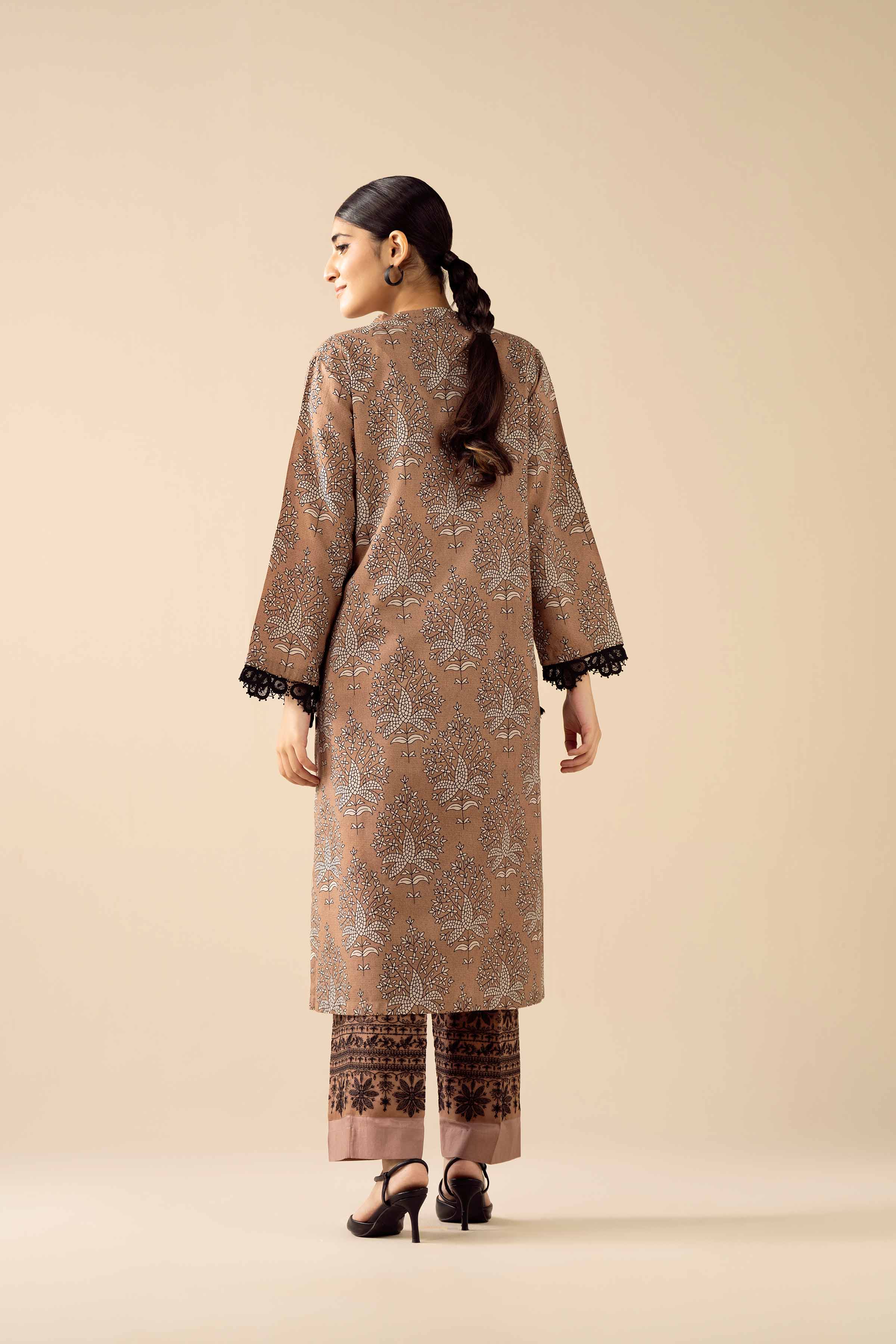 2 Piece - Printed Embroidered Suit - PW25-280